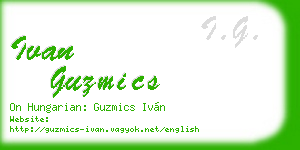 ivan guzmics business card
